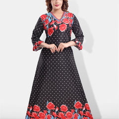 Be You Floral Printed Satin Maxi Nightdress