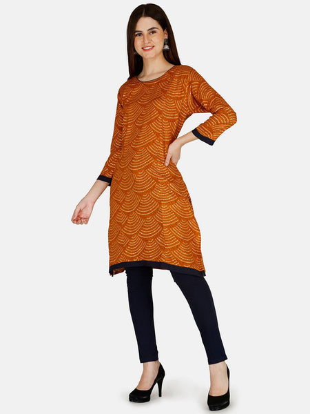 Be You Bandhani Printed Straight Kurta