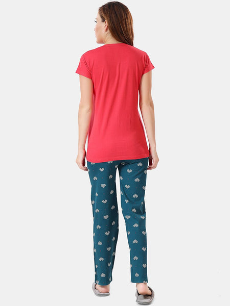 Be You Floral Printed Feeding Maternity Night Suit