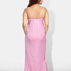 Be You Shoulder Straps Satin Maxi Nightdress With Robe