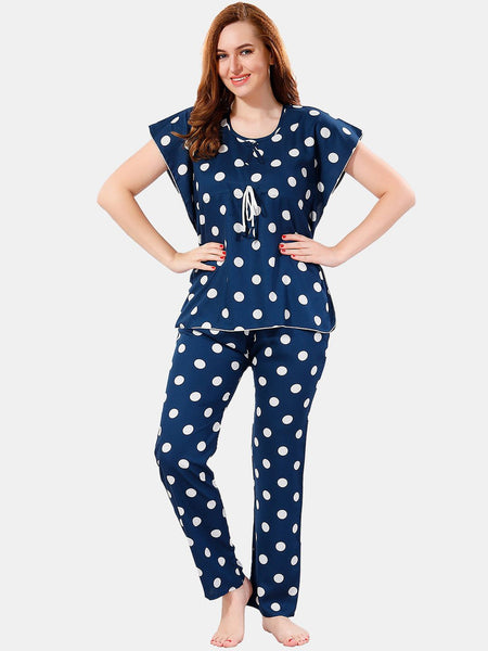 Be You Polka Dots Printed Night Suit