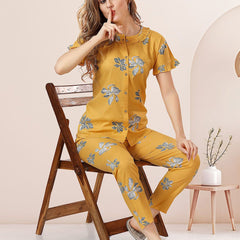 Be You Floral Printed Ruffles Night Suit