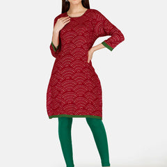 Be You Bandhani Printed Straight Kurta