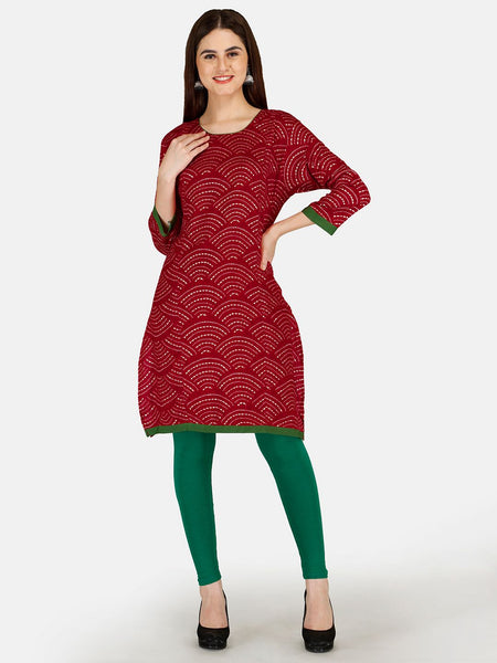 Be You Bandhani Printed Straight Kurta