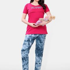 Be You Women Printed Maternity Night suit