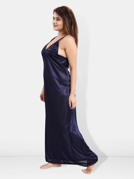 Be You 6 Piece Satin Maxi Nightdress