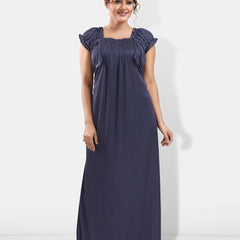 Be You Polka Dot Printed Square Neck Satin Maxi Nightdress