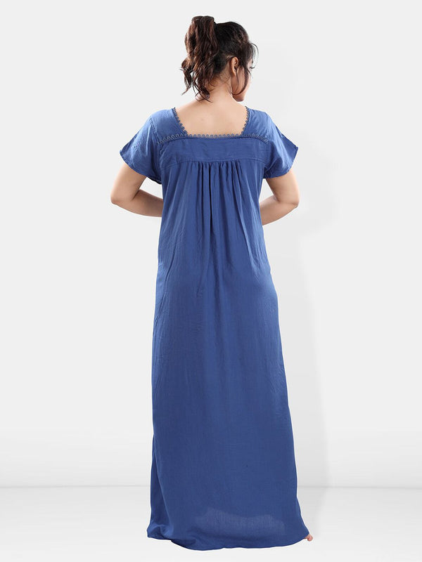 Be You Floral Embroidered Maxi Sweat Nightdress