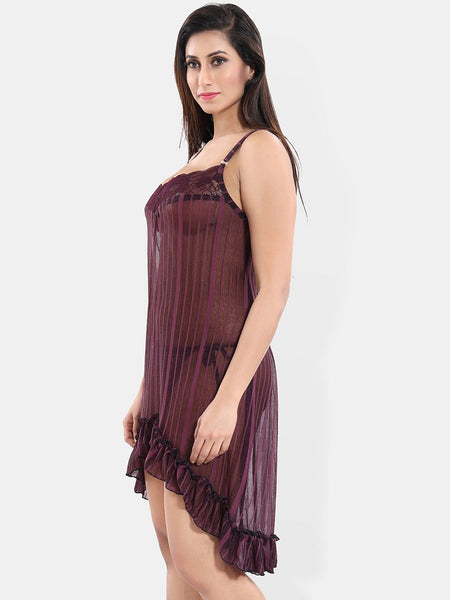 Be You Self Design Net Baby Doll With Brief