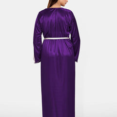 Be You Women Satin Nighty with Robe Nightdress