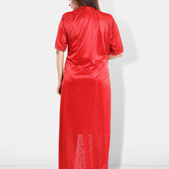 Be You V-Neck Satin Maxi Nightdress With Robe