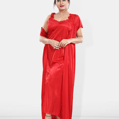Be You Maxi Satin Wrap Nightdress With Robe