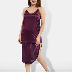 Be You 6 Pieces Satin Maxi Nightwear Set
