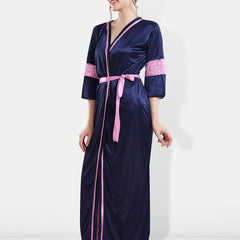 Be You Shoulder Straos Lace Detail Maxi Nightdress With Robe