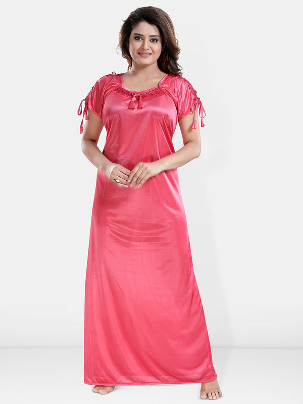 Be You V-Neck Satin Maxi Nightdress