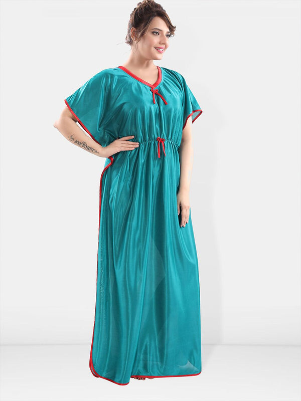 Be You V-Neck Satin Maxi Kaftan Nightdress
