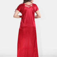 Be You Square Neck Satin Maxi Sweat Nightdress
