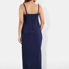 Be You Shoulder Straps Cotton Lace Maxi Nightdress
