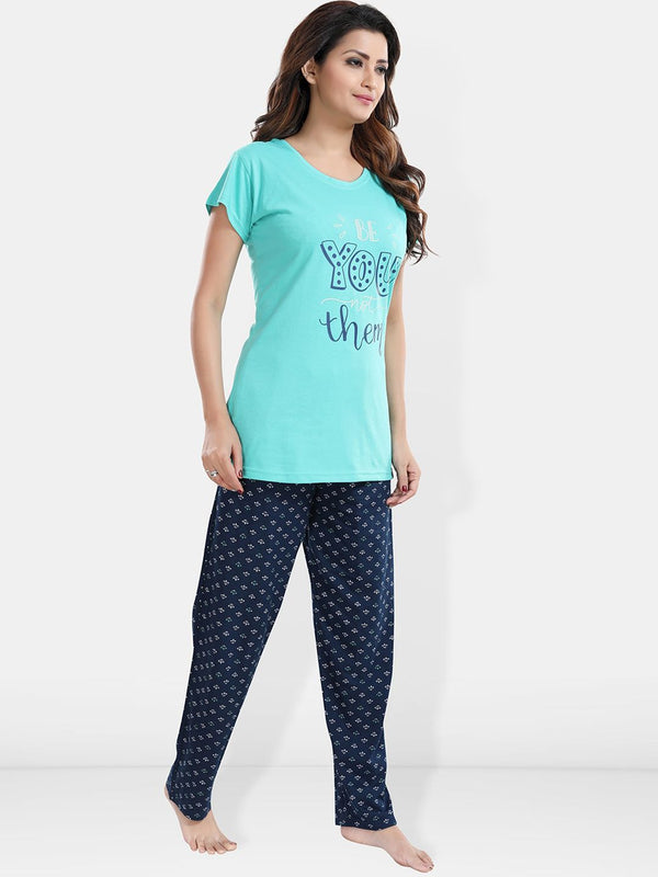 Be You Printed T-shirt With Pyjamas