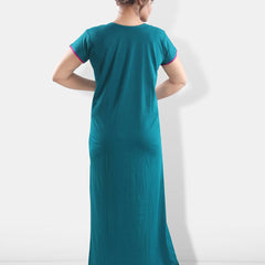 Be You Floral Embroidered V-Neck Maxi Nightdress