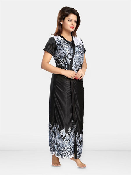 Be You Women Pack Of 2 Printed Maxi Nightdress