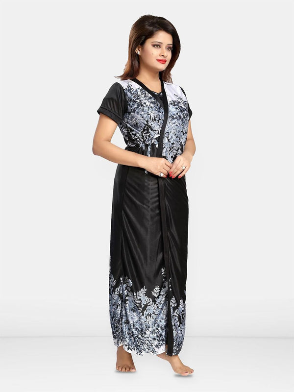 Be You Women Pack Of 2 Printed Maxi Nightdress
