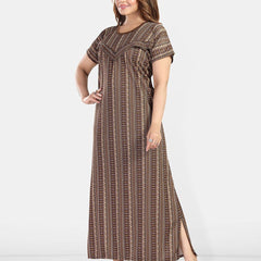 Be You Ethic Motifs Printed Maxi Nightdress
