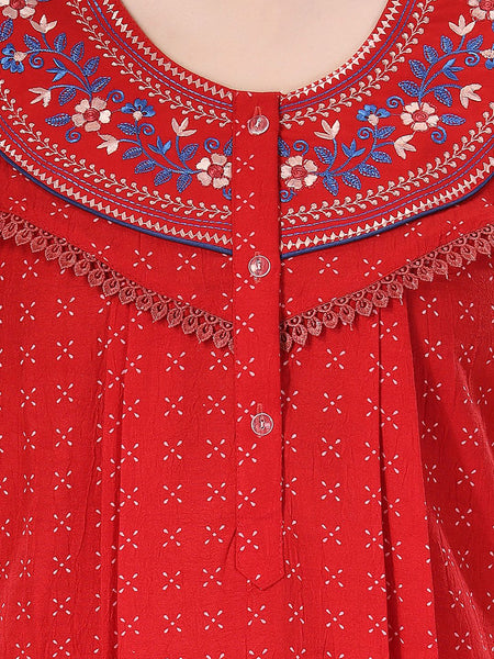 Be You Embroidered Maxi Nightdress