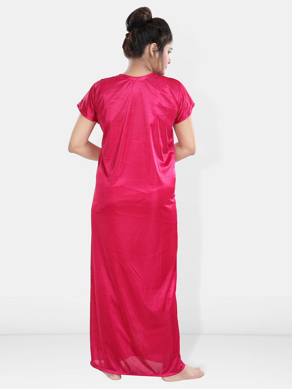 Be You Maxi Satin Wrap Nightdress With Robe