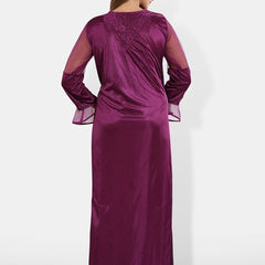 Be You Shoulder Straps Satin Maxi Nightdress With Robe