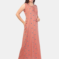 Be You Conversational Printed Sleeveless Maxi Nightdress
