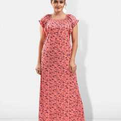 Be You Floral Printed Satin Maxi Nightdress