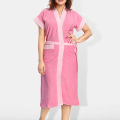 Be You Women Cotton Anti-bacterial Super Soft Bath Robe With Belt