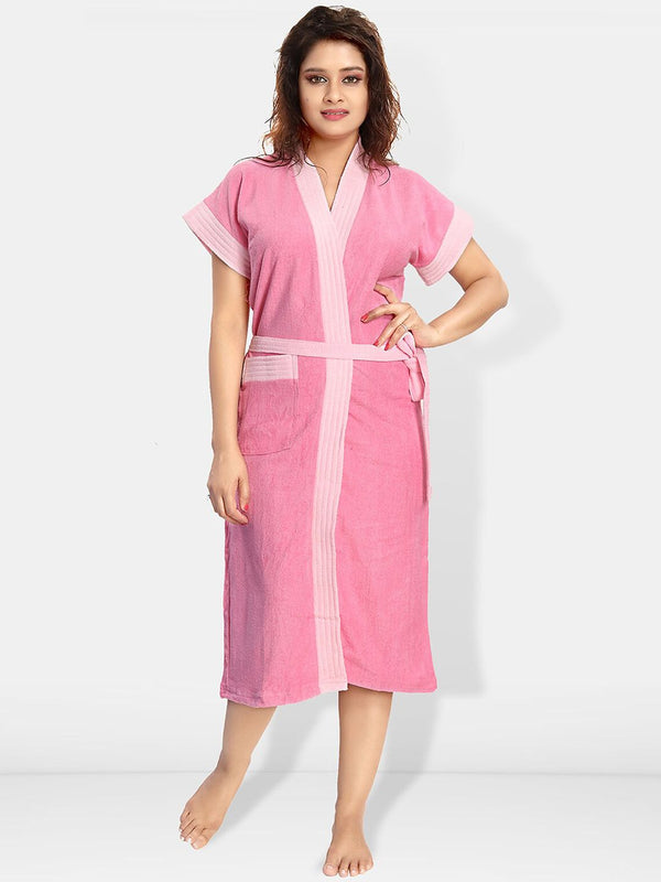 Be You Women Cotton Anti-bacterial Super Soft Bath Robe With Belt