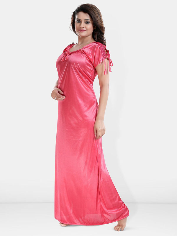 Be You V-Neck Satin Maxi Nightdress