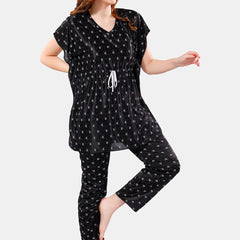 Be You Conversational Printed Satin Night Suit