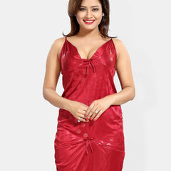 Be You Self Design Shoulder Straps Satin Baby Doll