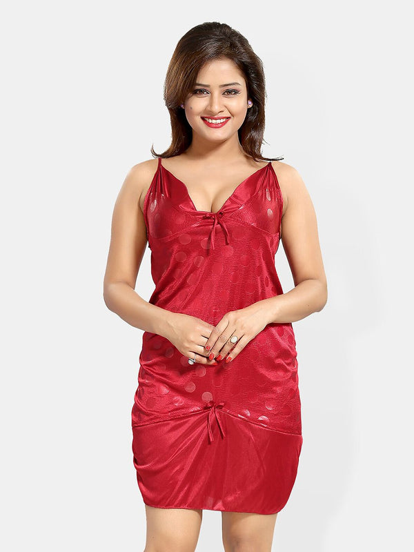 Be You Self Design Shoulder Straps Satin Baby Doll