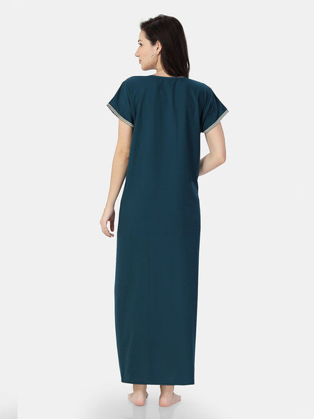 Be You Floral Embroidered Maxi Nightdress