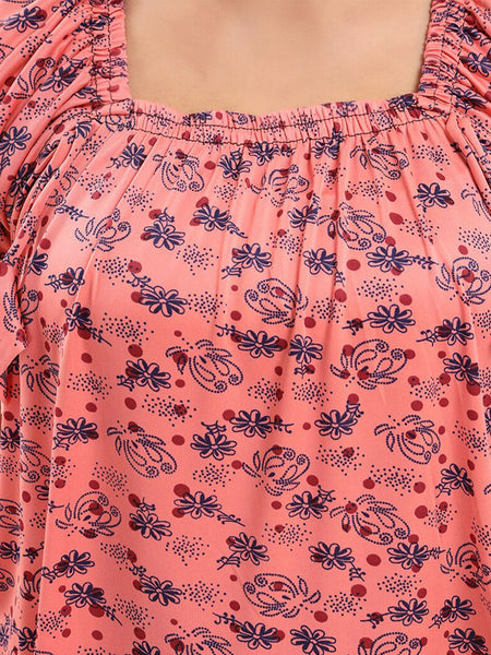 Be You Floral Printed Satin Maxi Nightdress