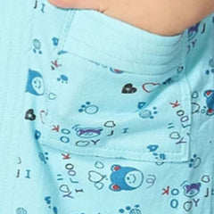 Be You Girls Printed Terry Cotton Water Absorbent Bath Robe With Belt
