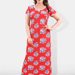 Be You Floral Printed Satin Maxi Maternity Nightdress