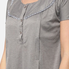 Be You Striped Maternity Maxi Nightdress