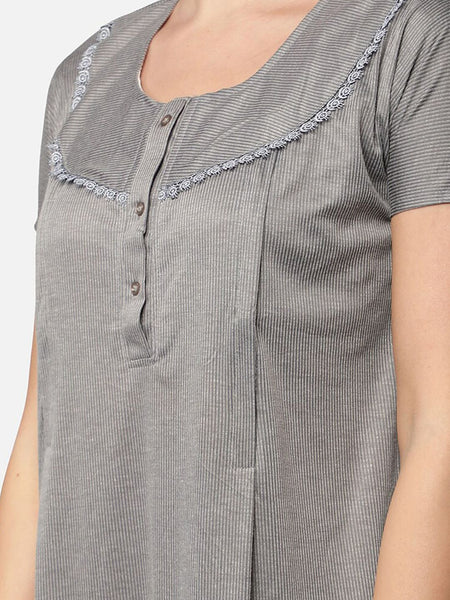 Be You Striped Maternity Maxi Nightdress