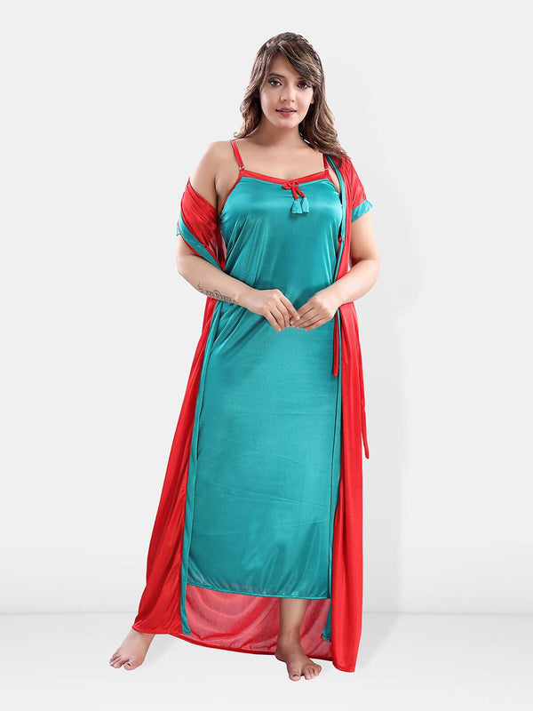 Be You V-Neck Maxi Nightdress With Robe