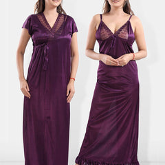 Be You V-Neck Satin Maxi Nightdress