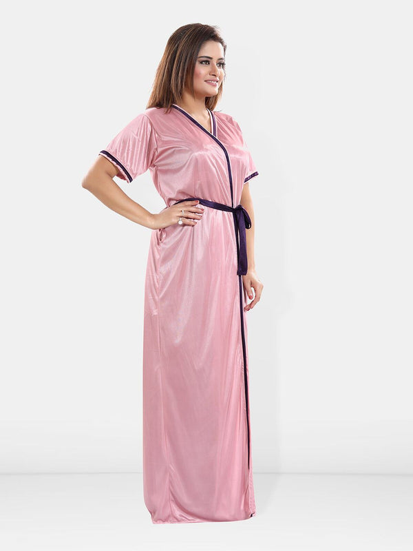 Be You V-Neck Maxi Wrap Nightdress with Robe