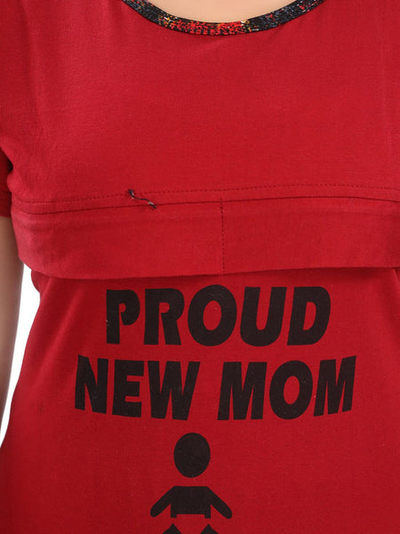 Be You Typography Printed Maternity Night Suit