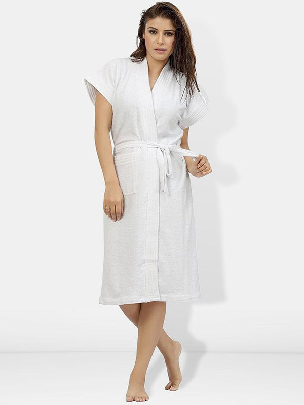 Be You Women Cotton Anti-bacterial Super Soft Bath Robe With Belt
