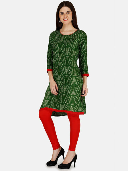 Be You Bandhani Printed Straight Kurta